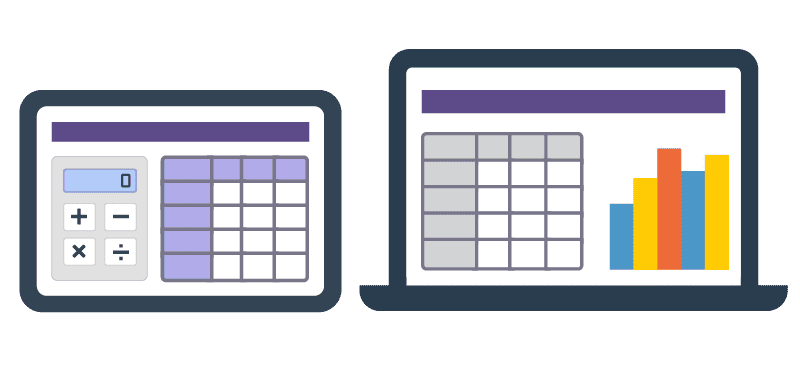 POSを利用しているタブレットとPCが並んだ画像